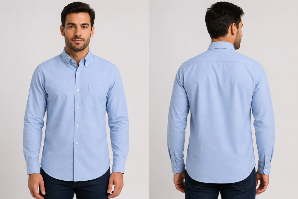 camisa oxfors azul cielo