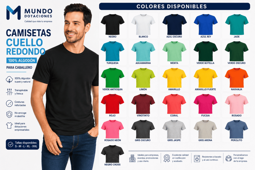 lista cuello redondo colores