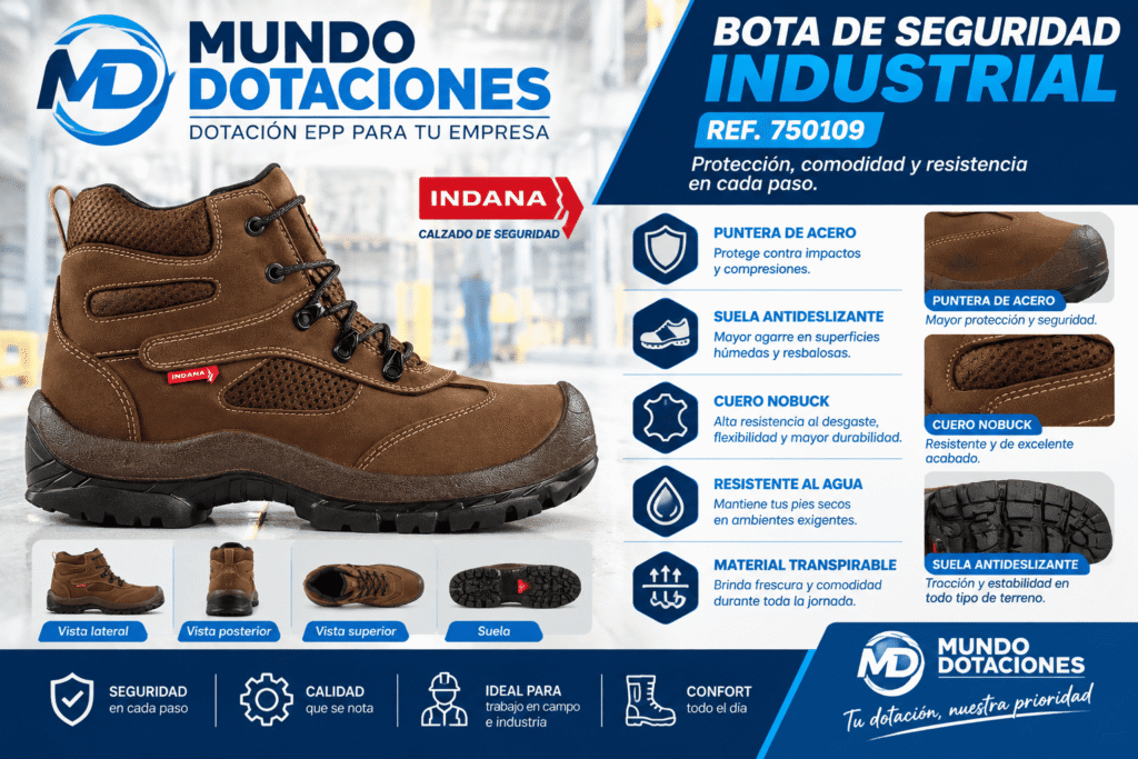 bota de seguridad indiana