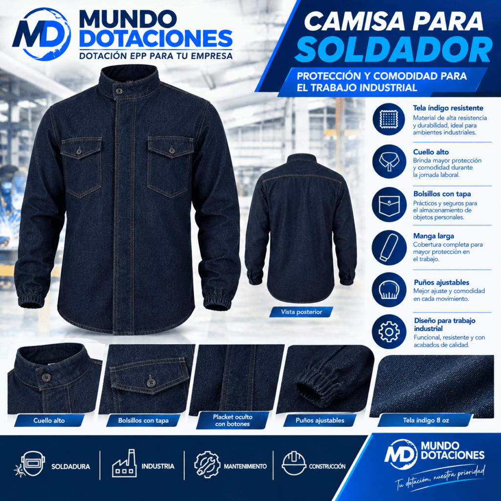 camisa para soldador