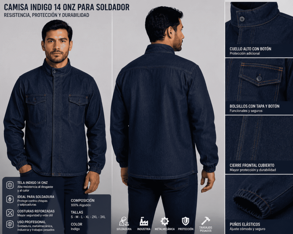 camisa para soldador
