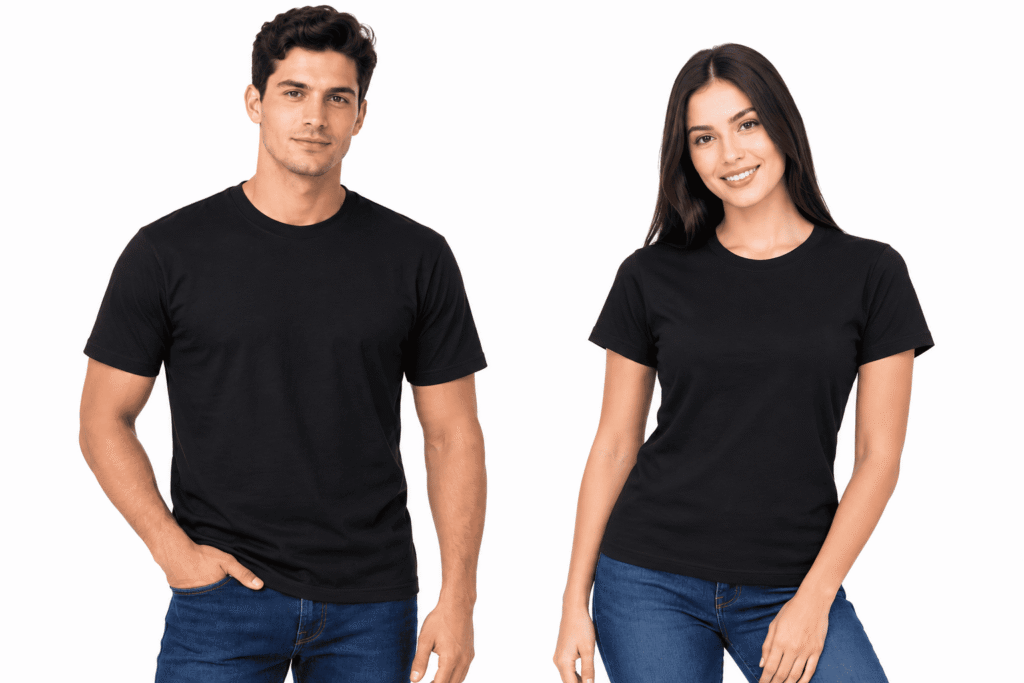 camiseta cuello redondo modelo
