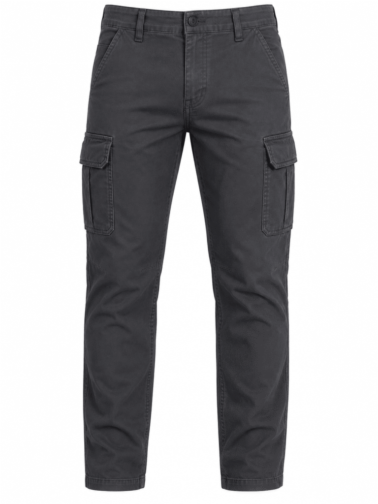 pantalon tipo cargo gris